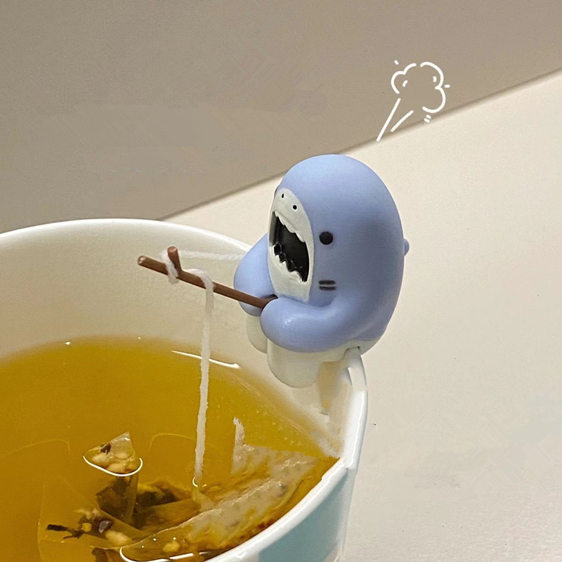 Herbal Wellness Supplement - Reusable Silicone Tea Infuser Creative Shark