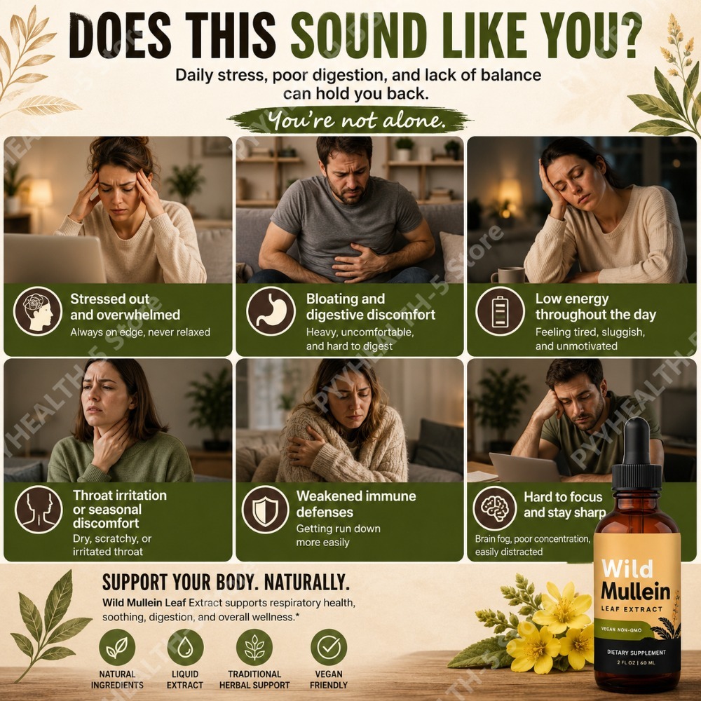 Wild Mullein Leaf Drops with G - огляд і ціна Herbal Wellness Supplement