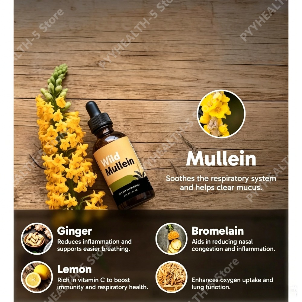 Wild Mullein Leaf Drops with G - огляд і ціна Herbal Wellness Supplement