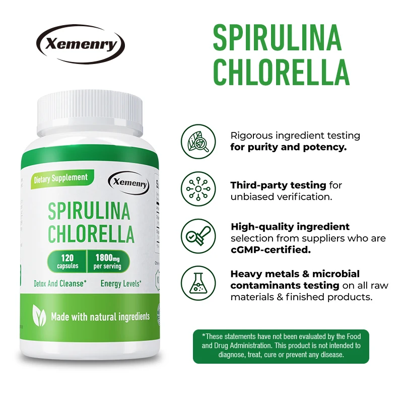 Spirulina Chlorella Capsules - - огляд і ціна Tulsi Holy Basil