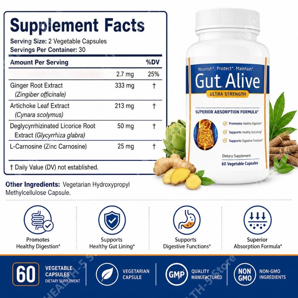 Gut Alive Natural Digestive He - огляд і ціна Tulsi Holy Basil